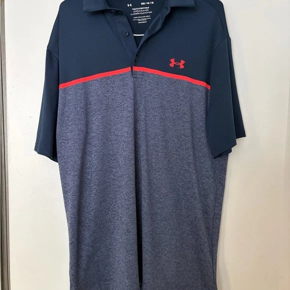 Under Armour Men's Navy and Red Polo Shirt - Picture 2 of 2